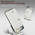 thumbnail image 6 of Crossbody for iPhone 7 / 8 / SE 2022 & 2020 Phone Case for Women, Wallet Case with Credit Card Holder Shoulder Strap & Wrist Lanyard Shockproof Purse Back Flip 360 Ring Holder Kickstand Case,White, 6 of 9