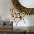 thumbnail image 2 of Uttermost Caballo Polyresin and Iron Dorado Horse Sculpture in Aged Silver, 2 of 6