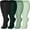 Black/Dark Green/Green/Green Dot, variant on 4 Pairs Plus Size Compression Socks for Men Women Knee Support Hose Medias De Compresion Para Mujer Nurse Nursing School Student Accessories for Work Leg Long Stockings Pregnancy Maternity Travel