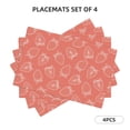thumbnail image 2 of Placemats Set Of 4 / 6, Cartoon Strawberry Artistic Placemats For Dining Table Indoor/Outdoors Heat Resistant Washable Placemats 18" X 12", 2 of 8