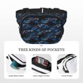 thumbnail image 5 of Fuzoiu Blue Sports Car Print Unisex Square Double Layer Waist Bag,Crossbody Fanny Pack Travel Workout Accessory, 5 of 9