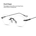 thumbnail image 3 of Sonducket Gafas sin marco Forma ovalada Metal Hombres Mujeres Gafas Sin receta Gafas Computadora Vida diaria Luz negra Type3 NO3, 3 of 6