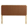 thumbnail image 3 of Headboard, Full Size, Brown Natural, Vegan Leather, Bedroom, Modern Contemporary HB36757, 3 of 8