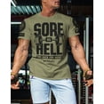 thumbnail image 3 of Gymish Sore As Hell Workout T-Shirt – Funny Sayings Lifting Gym Shirt for Men, Motivational Fitness Tee, Athletic Gym Apparel, 3 of 6