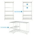 thumbnail image 6 of Pachira 36"W x 18"D x 72"H 5-Shelf Steel Shelving, White, 6 of 10