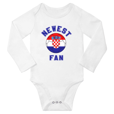

Newest Croatia Soccer Football Fan Baby Long Sleeve Rompers (White 18 Months)
