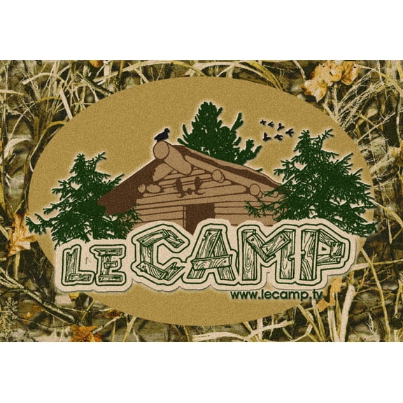 Milliken Beige Nature Print Branches Area Rug Le Camp - Aprx 5' 4" x 7' 8"