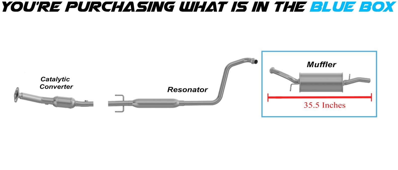 Exhaust Rear Muffler Compatible for 2004-2006 Scion XB 1.5L | Stainless Steel | Northeastern Exhaust | Free Clamp and Gasket Included | Direct-Fit Replacement