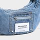 thumbnail image 3 of Bolso Denim Crescent Mujer Bolsillos Dobles Dumpling Con () Azul, 3 of 9