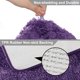 thumbnail image 2 of Alfombras de baño antideslizantes, lavables, de microfibra, color morado, grandes, absorbentes y peludas, para ducha, de 50 x 81 cm, 2 of 6