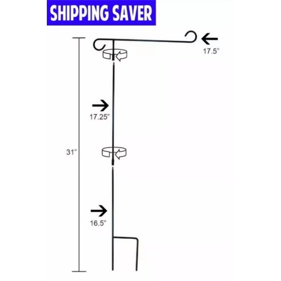 Garden Flag Stand, Metal Garden Flag Holder, Yard Flag Holder For Small 12 X 18