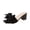 Black, variant on ZACPNCV Womens High Heel Mules Square Toe Block Heel Sandals Bow Embellishment Open Toe Dressy Slippers Party Shoes