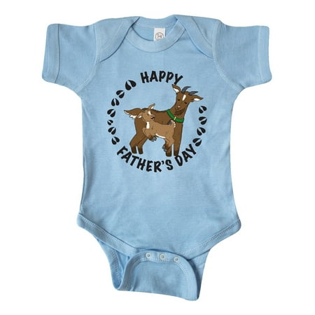 Happy Father's Day with Cute Goats and Hoof Prints Infant (Best Goat Hoof Trimmers)