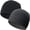 2 Black & Dark Grey, variant on 100% Cotton Skull Caps for Men Women Breathable Night Cap Sleep Hats Soft Lightweight Running Beanie Helmet Liner