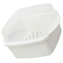 Toyandona Steaming Pot Vegetable Steamer Box White Plastic 1Pcs