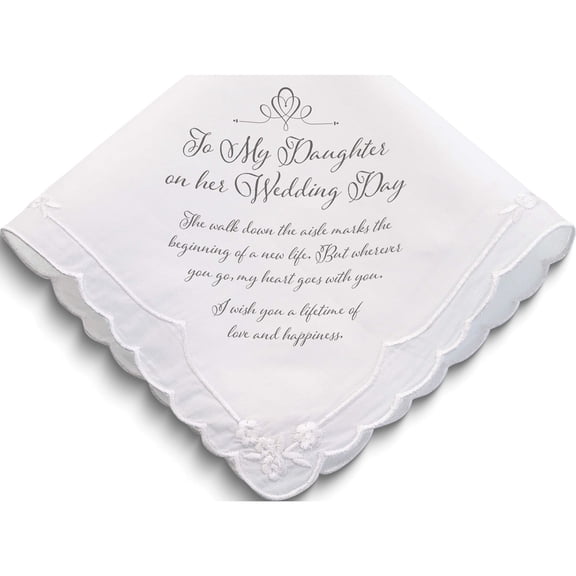 Fashion Lillian Rose Daughter Hankie (12 X 12) Made In China gm13623