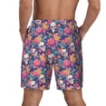 thumbnail image 2 of Haiem colorful Skull flower daisy Mens Swim Trunks with Compression Liner 2 in 1 Swimming Shorts Stretch Swimwear Quick Dry,Board Shorts-Medium, 2 of 9