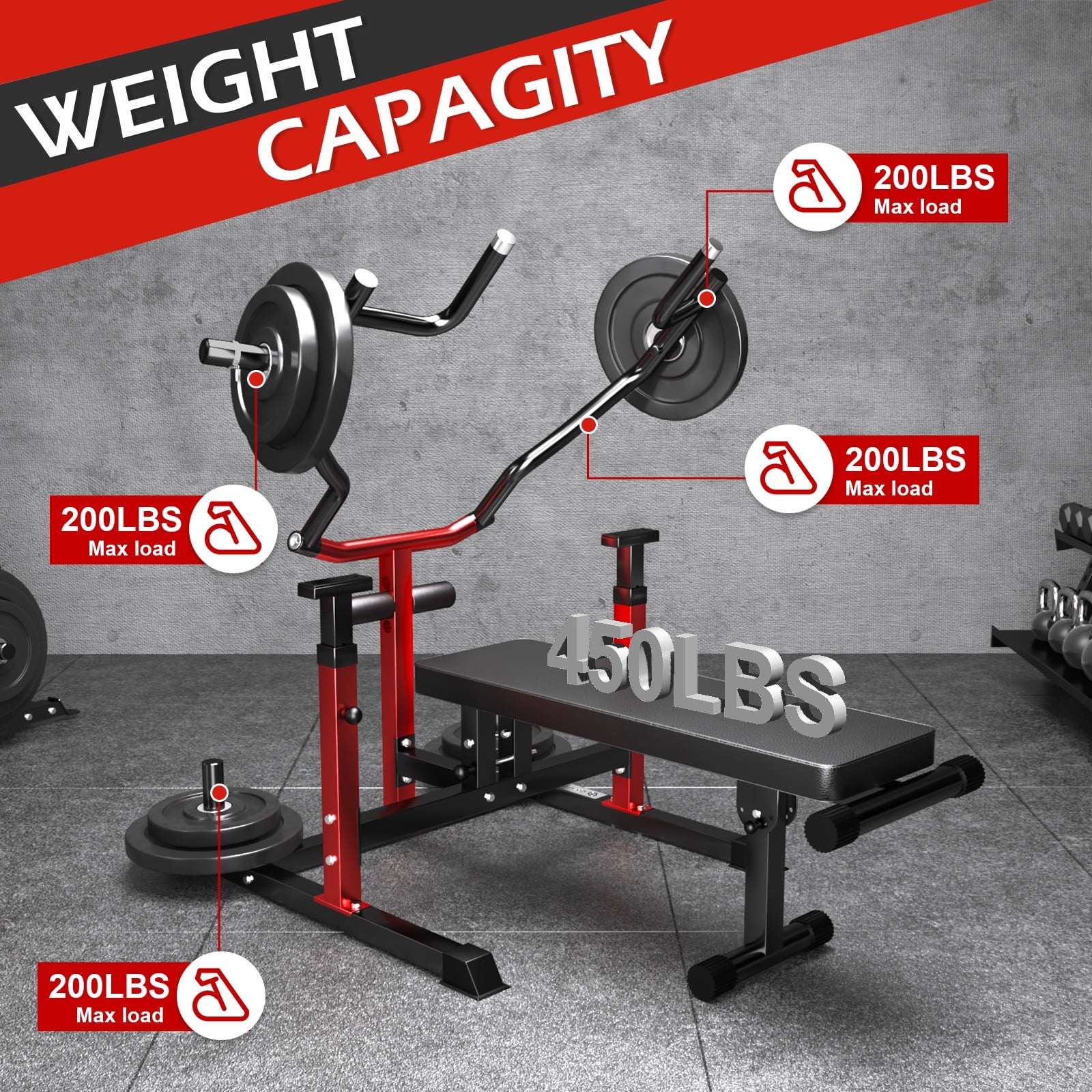 GYHPD Foldable Weight Bench for Chest and AB Workouts