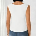 thumbnail image 3 of Uootdi Women's Tops Cowl Neck Sleeveless Tie Waist Tops Office Elegant Style Lightweight Breathable Relaxed-Fit Blouses Gift, 3 of 9