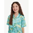 thumbnail image 3 of Justice Girls Short Sleeve Button Top and Shorts Pajama Set, 2-Piece, Sizes 5-18, 3 of 4