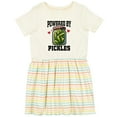 thumbnail image 3 of Inktastic Pickle Lover Funny Powered by Pickles Girls Toddler Dress, 3 of 5