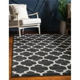 thumbnail image 1 of Unique Loom 3115912 5 x 8 ft. Philadelphia Trellis Rectangular Rug, Black, 1 of 10