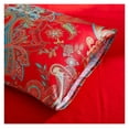 thumbnail image 6 of Red Paisley Comforter Sets Twin XL Size Bed Shabby Chic Print Comforter All Season 3 Pieces 1 Fluffy Soft Comforter with 2 Pillow Shams-Twin XL Size, 6 of 6