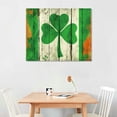 thumbnail image 3 of Nawypu  Rustic Wooden Irish Flag with A Four Leaf Clover Canvas Wall Art Prints Photo Contemporary Paintings Decorative Artwork Wall Decor Wood Frame Gallery, 3 of 5
