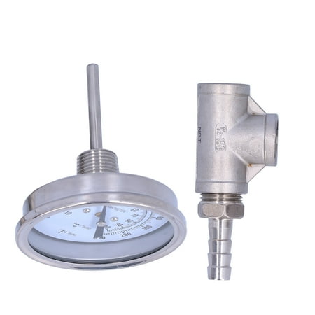 

Temperature Meter Thermometer Set Stainless Steel Thermometer For Plate Cooling System For Flowing Liquid Outdoor For Countercurrent