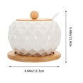 thumbnail image 2 of OULII Kitchen Seasoning Jar Ceramic Storage Pot with Lid and Spoon for Home and Restaurant Use 1 Set 1.5 oz Assorted Color, 2 of 8
