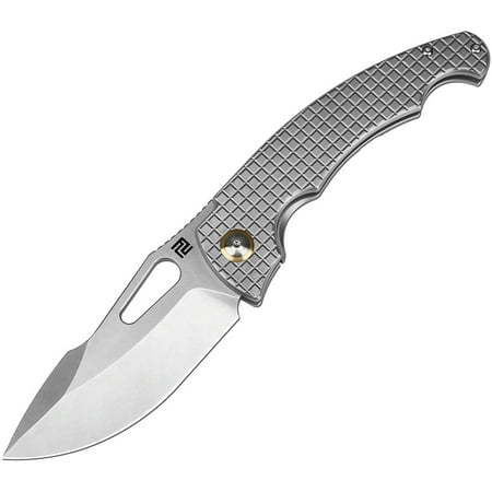 Artisan 1860G-GY Xcellerator 3.88 Stonewash Blade Titanium Handle Folding Knife