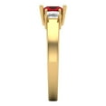 thumbnail image 3 of Three-Stone Engagement Ring for Women - 1.11ct Simulated Ruby in 14K Yellow Gold Promise Ring, 3 of 6