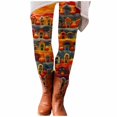 thumbnail image 4 of Hkoxplj Leggings for Women Halloween Leggings High Waisted Leggings Soft Stretchy Full Length Footless Pants Pumpkin Bat Spider Print Fall Winter Cute Leggings for Daily Wear Yoga Workout Leggings, 4 of 5