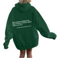 thumbnail image 2 of YUGYXL Hoodies for Women Oversized Graphic Sweatshirt Hoodie Couple Teen Pullover Tops Green Hoodie S, 2 of 4