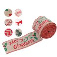 thumbnail image 4 of Christmas Ribbon Gift Wrapping Burlap 1 5 Fabric Ribbon DIY Linen Xmas Tree Present Packaging Accessory, Type 4, 5m, 4 of 6
