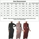 thumbnail image 2 of Otoño e Invierno de las mujeres de Color de manga larga de cuello alto ceñido al cuerpo Maxi vestido ajustado Sexy vestidos largos para diario de talla grande S-2X, 2 of 6