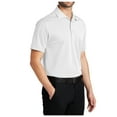 thumbnail image 2 of Yellow Rooster Mens Short Sleeve Moisture Wicking Tech Pique Polo White 4XL, 2 of 4