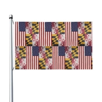 Grunge America Maryland Flag Print Flag 3x5 Ft Outdoor Garden Flag Double Sided Banner For Yard Lawn Porch Balcony Home Decorations