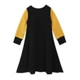 thumbnail image 5 of Otqutp Toddler Kids Baby Girls Long Sleeve Dress Solid Bowknot Casual Princess Dress Hat Birthday Outfit Set Patchwork Clothes for 6M~6T(b-Black,4-5 Years), 5 of 9