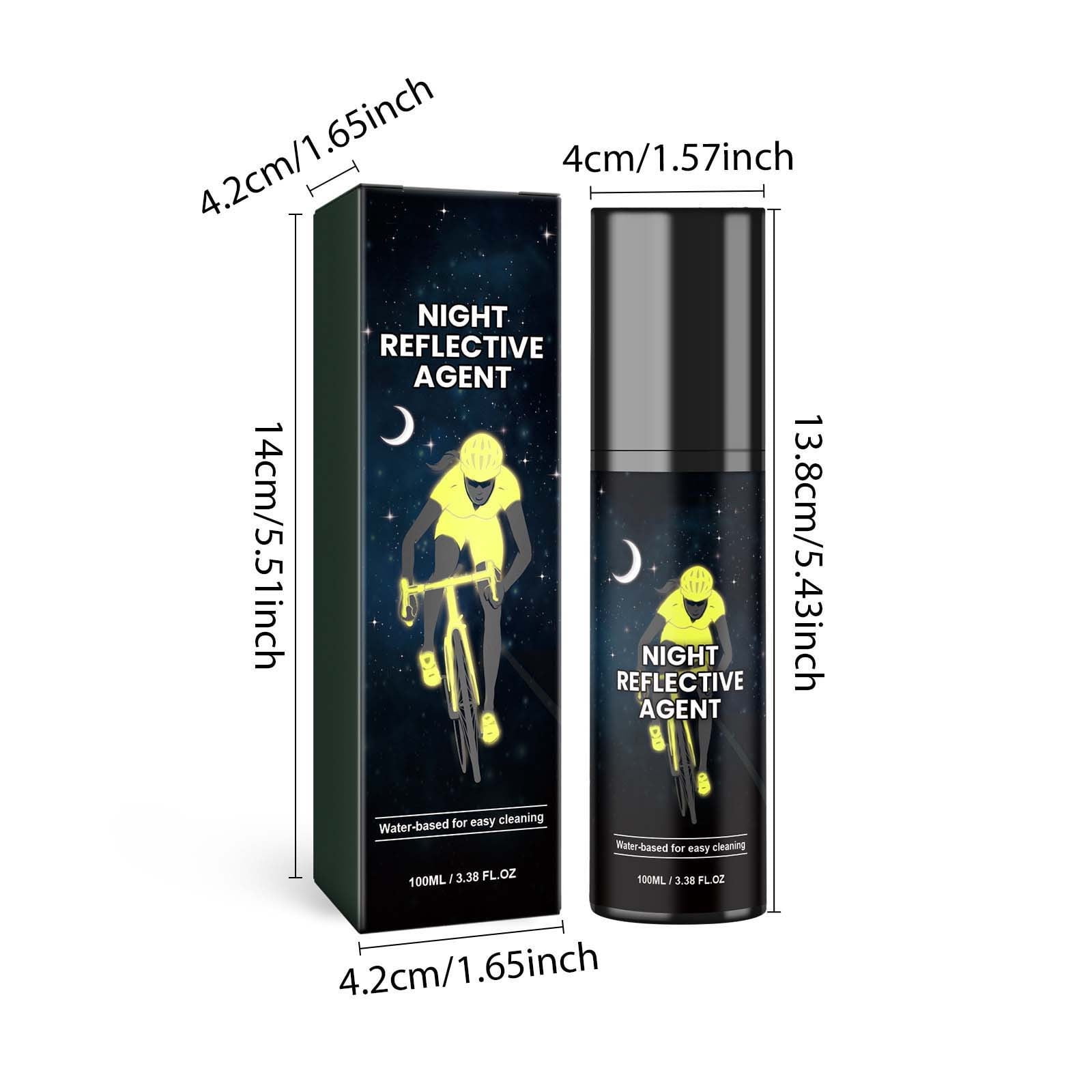 Yoziaaoa 5 Pcs Glow in the Dark Spray - High Visibility Reflective Paint for Night Riding Safety, Works on Metal/Plastic, 100ml(Yellow)