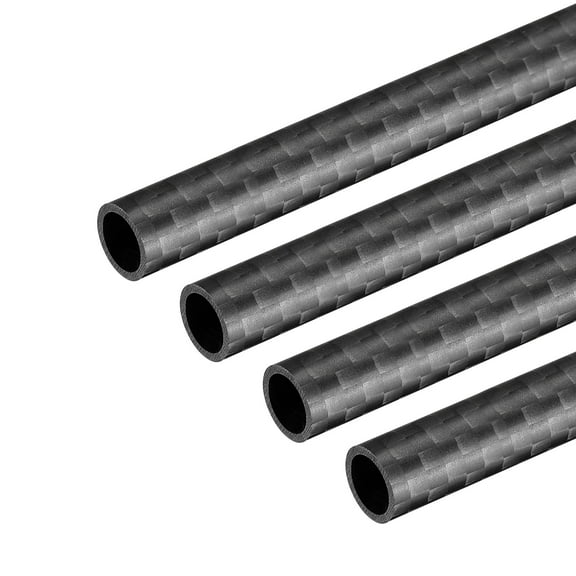 Uxcell Carbon Fiber Round Tube 8x6x330mm 3K Roll Wrapped Matt for RC Airplane 4 Pack