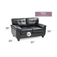 thumbnail image 2 of Glory Furniture Gallant Faux Leather Loveseat in Black, 2 of 6