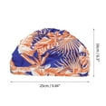 thumbnail image 4 of Gorro de Natación Estilo Plisado Transpirable 1 Pc Azul Profundo Naranja, 4 of 6
