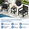 thumbnail image 3 of SERWALL 3 Piece Patio Furniture Set,HDPE Outdoor Bistro Set with Coffee Table and Chair for the Patio,Black, 3 of 9