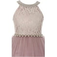 thumbnail image 2 of Big Girl Gorgeous Pearl Halter Pageant Gown Party Flower Girl Dress Lilac 16 CC 5052 BNY Corner, 2 of 4