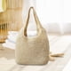 thumbnail image 5 of Bolso de mano tejido de paja Bolsos de hombro Bolso informal Bolso grande hecho a mano Bolso de paja beige03 Yuyangstore Monedero tejido a mano, 5 of 7