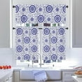 thumbnail image 2 of Blue Floral Kitchen Curtains and Valances Set - Chinoiserie Blue and White Flowers 3 Piece Kitchen Curtains 36 Inch Decor, 2 of 5