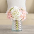 thumbnail image 1 of Arreglo floral artificial de hortensias Wracra con jarrón de cristal, 1 of 7