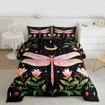 thumbnail image 2 of Feelyou Child Tribal Dragonfly Queen Comforter Set, Rustic Floral Plant Bedding Set, 3pcs, 2 of 8