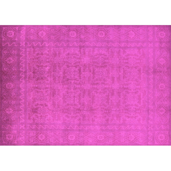Ahgly Company Indoor Rectangle Oriental Pink Traditional Area Rugs, 2' x 4'